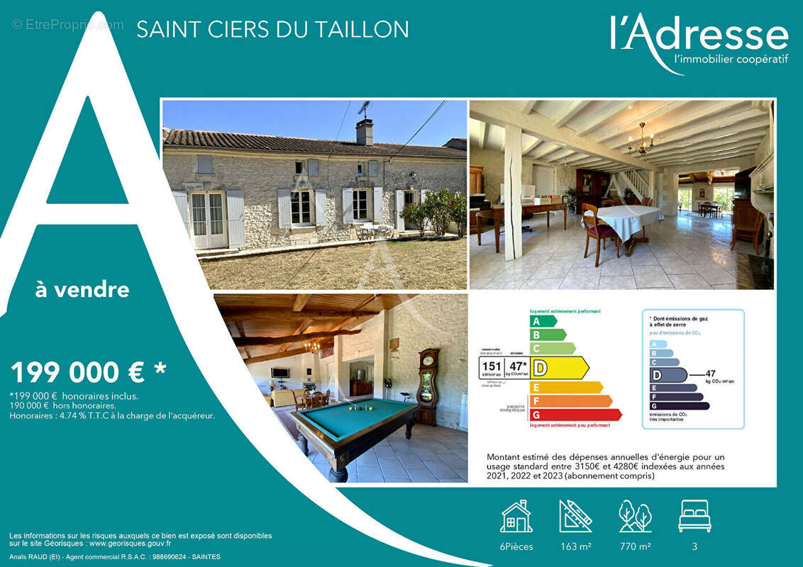 Maison Saint Ciers Du Taillon 163 m2 - photo 4