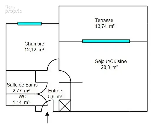 Francheville   bel air   t2 50,43 m2   dernier étage   terrasse 13,74 m2   vue dégagée   garage - photo 6