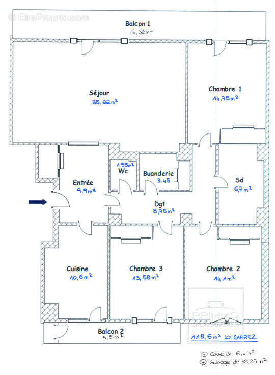 Appartement à LYON-6E