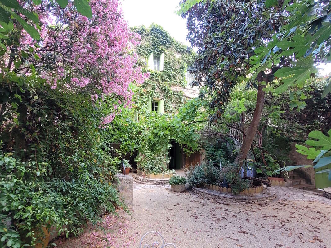 Grande maison en pierres avec belle cour arborée. - photo 6