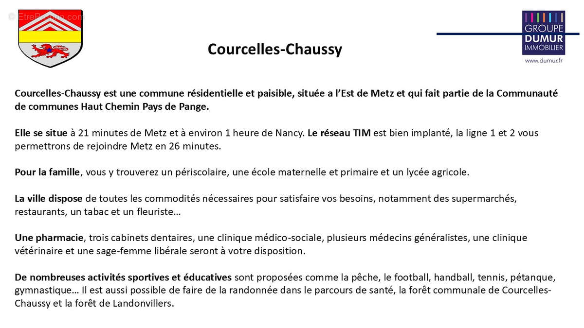 Maison à COURCELLES-CHAUSSY