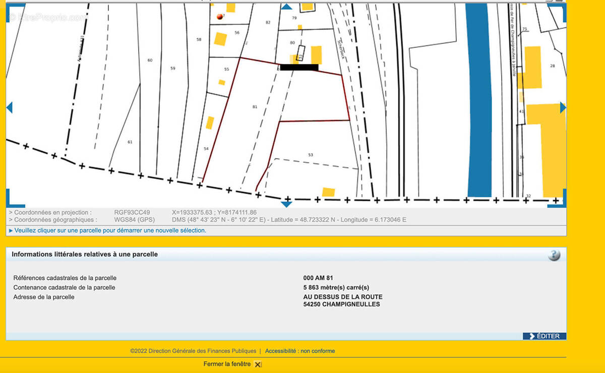 Terrain à CHAMPIGNEULLES
