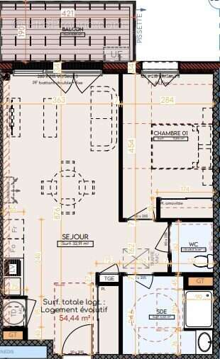 Appartement à TOURNEFEUILLE