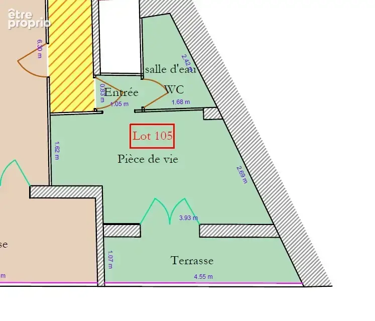 Studio avec terrasse privative - Saint Césaire - photo 6