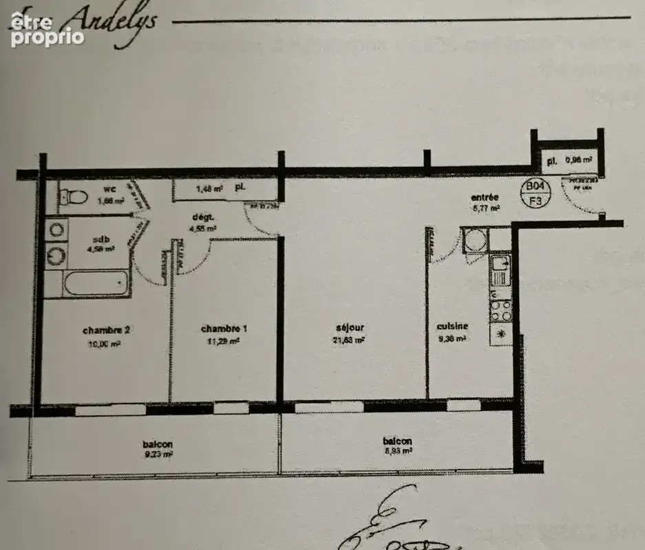 Appartement t3 de 72 m2 comprenant deux balcons et  avec parking exterieur et parking sous sol - photo 17