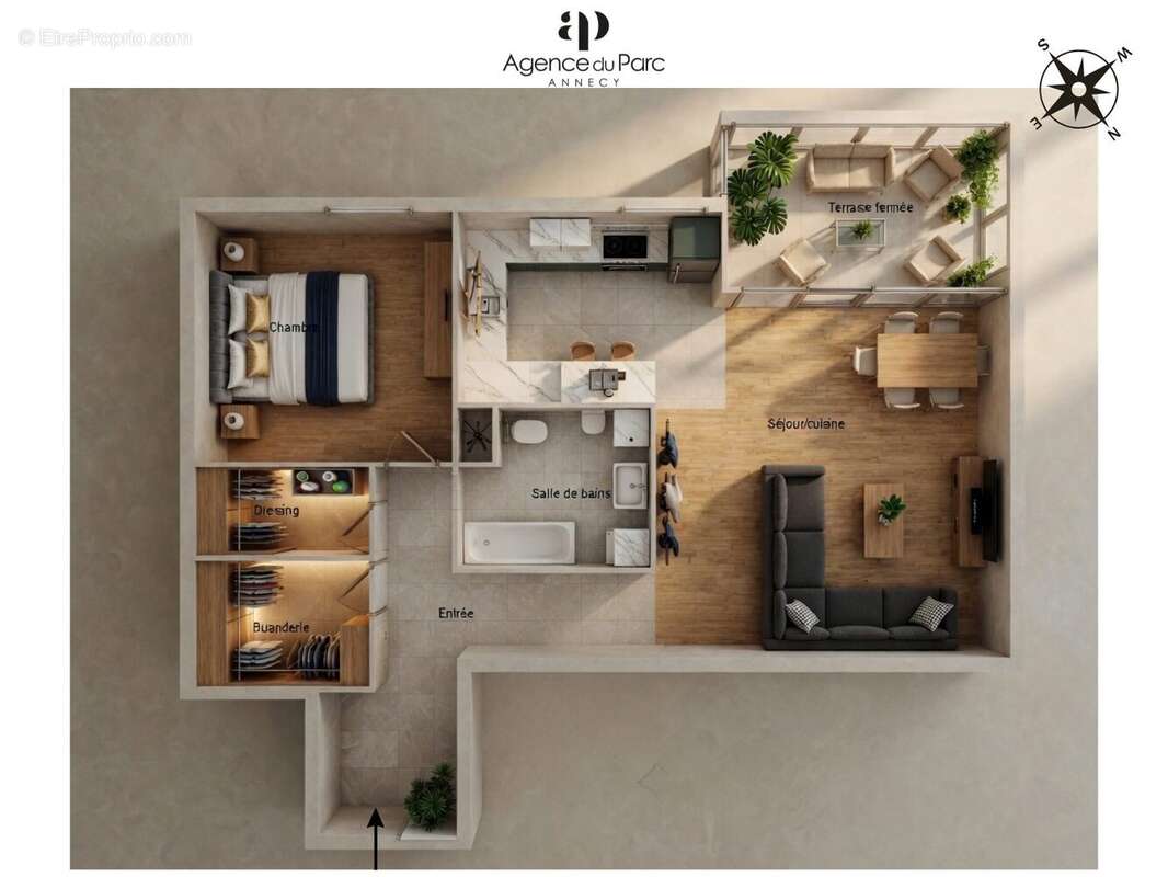 Plan 2 D - Appartement à MEYTHET