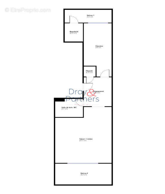 Nice Ouest , Abbaye de Roseland , agréable appartement deux pièces traversant 42 m2 - photo 12