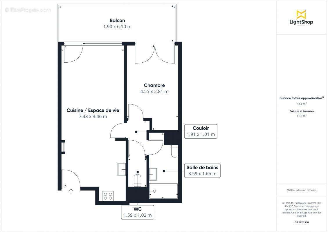 Appartement à L'ILE-SAINT-DENIS