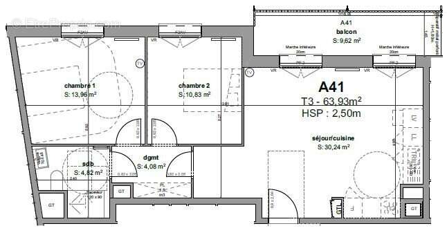 Appartement 64 m² à Bordeaux  - photo 2