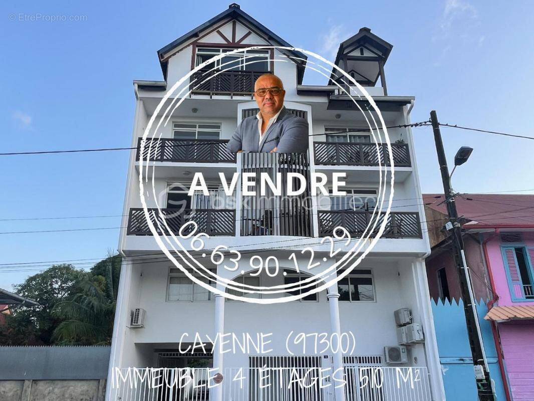 97300 – cayenne centre-ville – immeuble mixte 510 m² – 5 logements loués – locaux professionnels – ascenseur privatif – 4 statio - photo 1