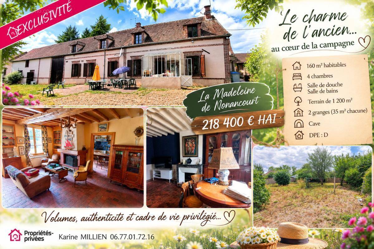 Maison à LA MADELEINE-DE-NONANCOURT