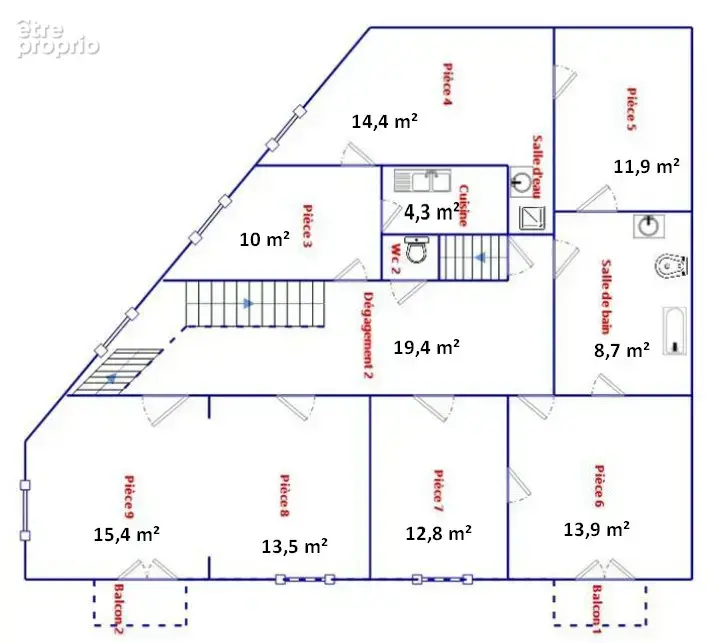 Immeuble à renover (160 m2) avec grand garage (90 m2). - photo 3