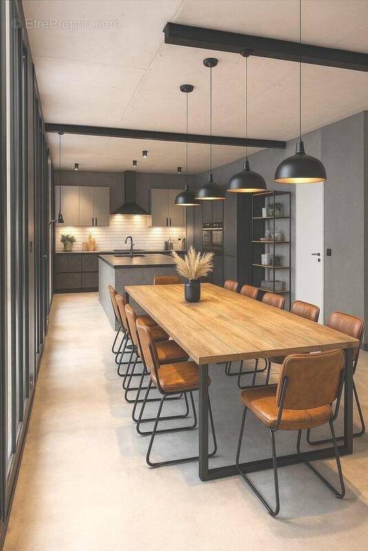 PROJECTION ESPACE CUISINE/SALLE A MANGER - Appartement à ORLEANS