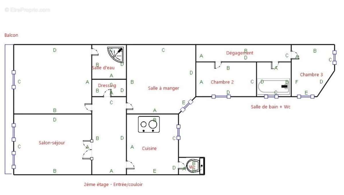 Appartement à PARIS-17E