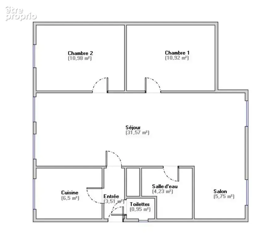 4 pièces 75m2 au calme absolu situé rue de Bretagne - photo 9