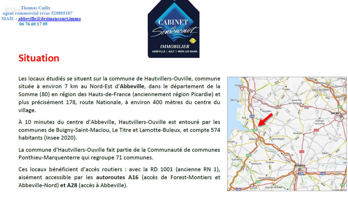 Commerce à HAUTVILLERS-OUVILLE