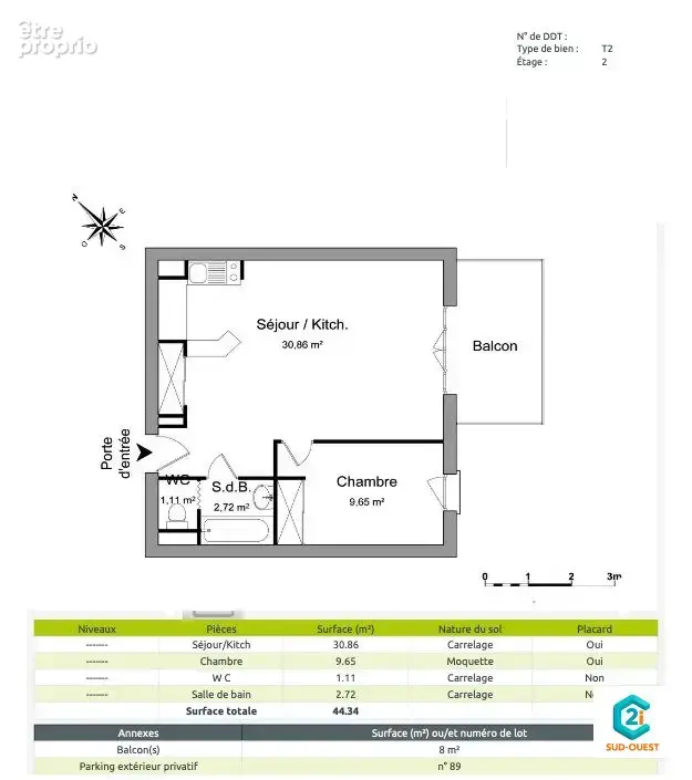 Appartement 2 pièces 44 m² à vendre à Agen (47000) - photo 1