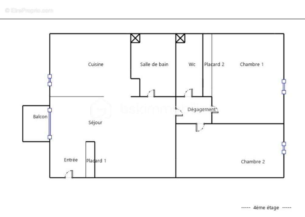 F3 63m2 dernier etage 4/4 residence 2015 avec parking en sous sol proche tram - photo 14