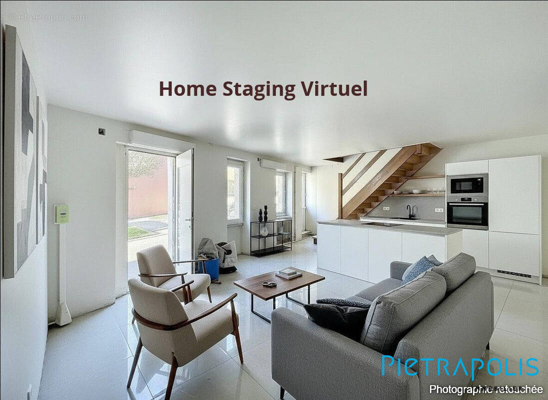 Idée d'aménagement Pièce de vie RDC - Maison à TARARE