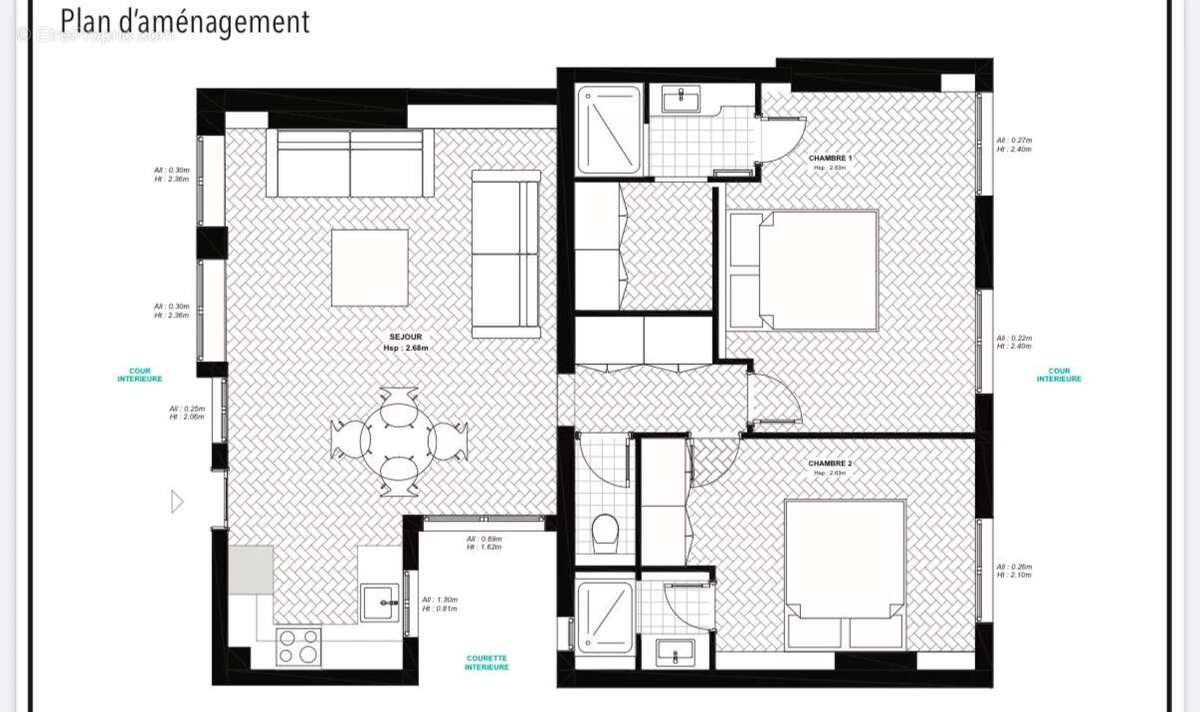 Appartement à PARIS-1E