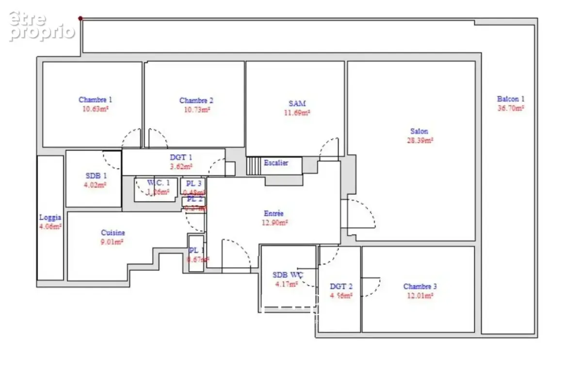 Exceptionnel duplex 157m2 dernier étage - 120m2 d'extérieurs - parking - rare - secteur perier - photo 17