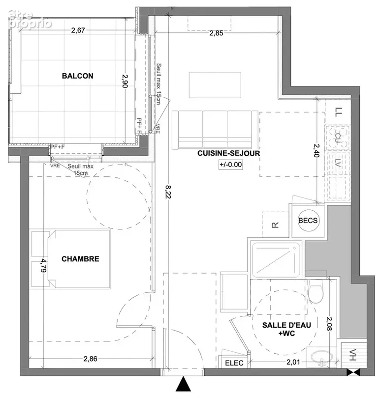 Appartement 2 pièces 45 m² à vendre à Saint-Malo (35400) - photo 3