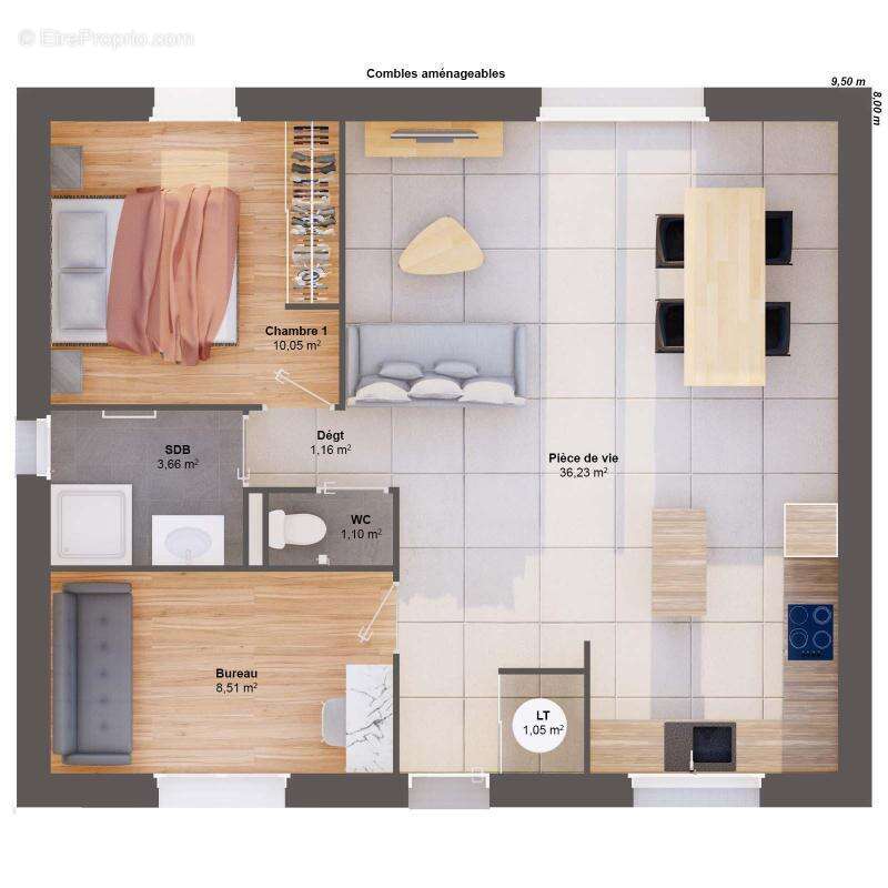 Maison 4 pièces 62 m2 - photo 3