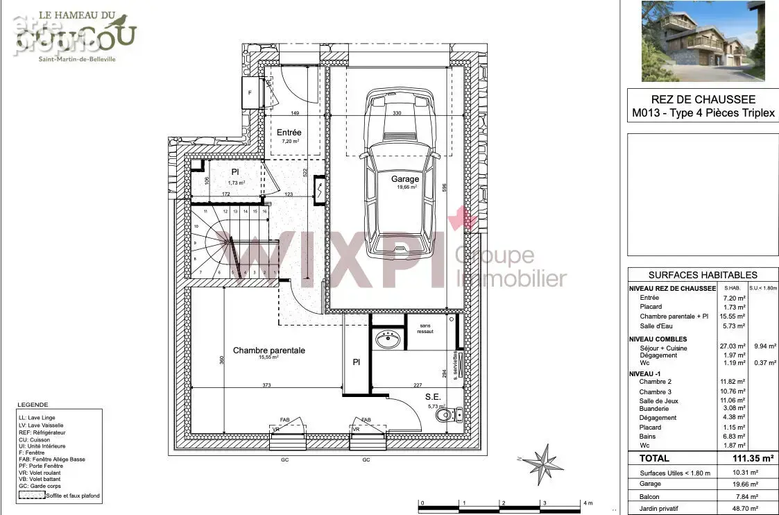 Chalet  independant de 111m2 garage  deux places de parking - photo 3