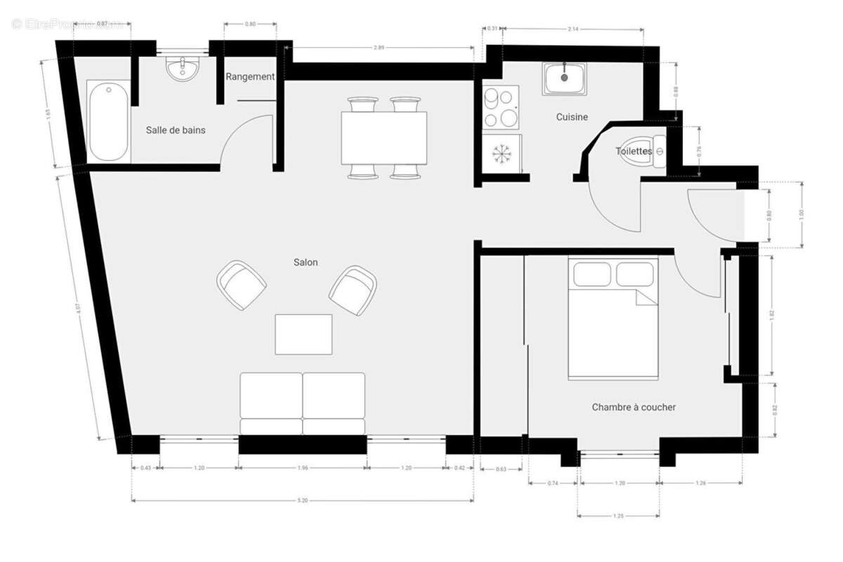 Appartement à PARIS-19E