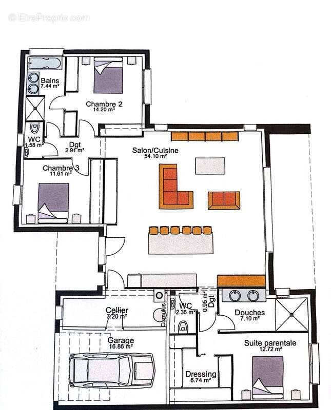 Magalas(34) a vendre terrain construtible de 919 m2 avec villa plain pied 4 faces, secteur calme - photo 4