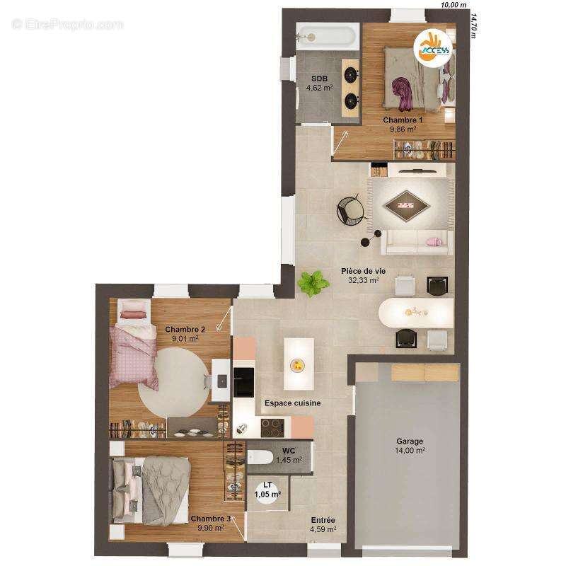 Maison 5 pièces 76 m2 - photo 6