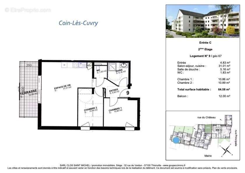 Appartement à COIN-LES-CUVRY