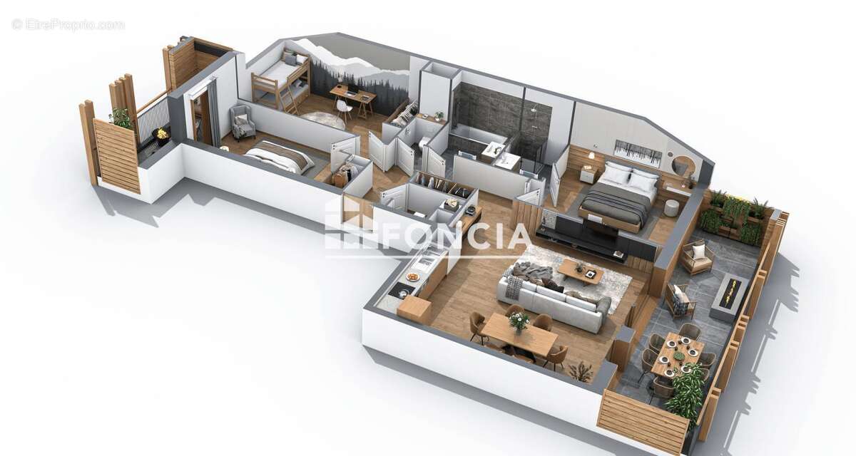 Appartement avec 2 chambres et ascenseur exposé sud Saint-Jean-de-Sixt centre - photo 8