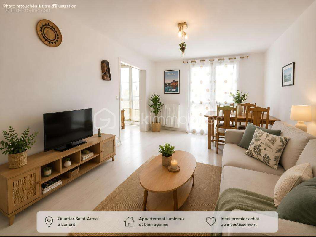 Appartement T3 de 57 m² lumineux avec vue dégagée - Saint Armel, Lorient - photo 4