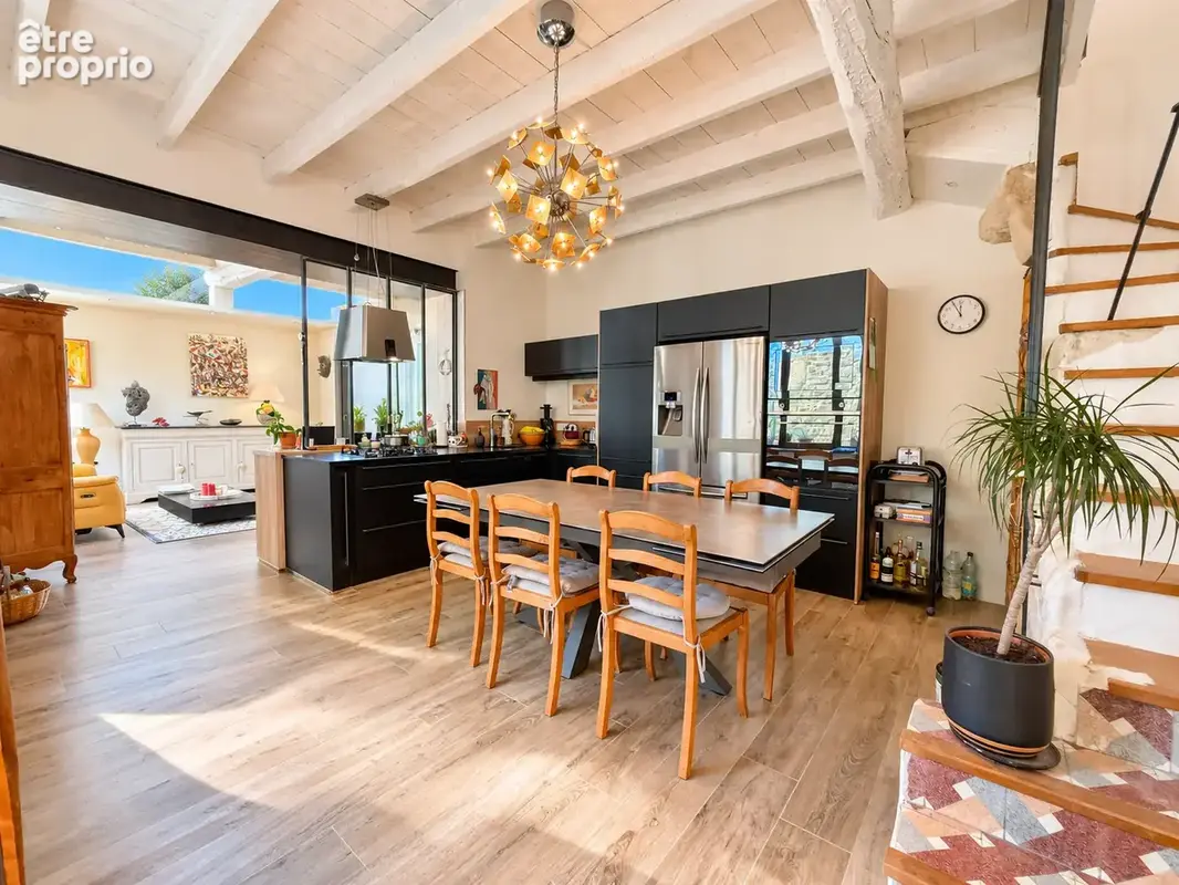 VILLEVIEILLE, RARE en hyper centre , Belle maison de type T5, atelier d'artiste, remise, Beau patio, cuisine d - photo 3