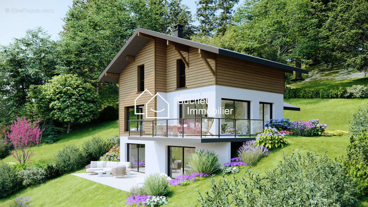 Terrain viabilisé avec vue dégagée et maison de 130 m2 avec sous-sol aménageable - photo 2
