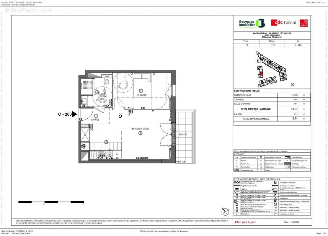 Appartement à BOIS-COLOMBES