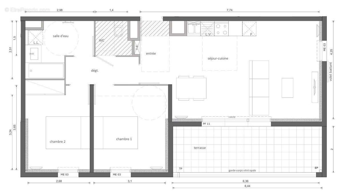 Appartement à MARSEILLAN