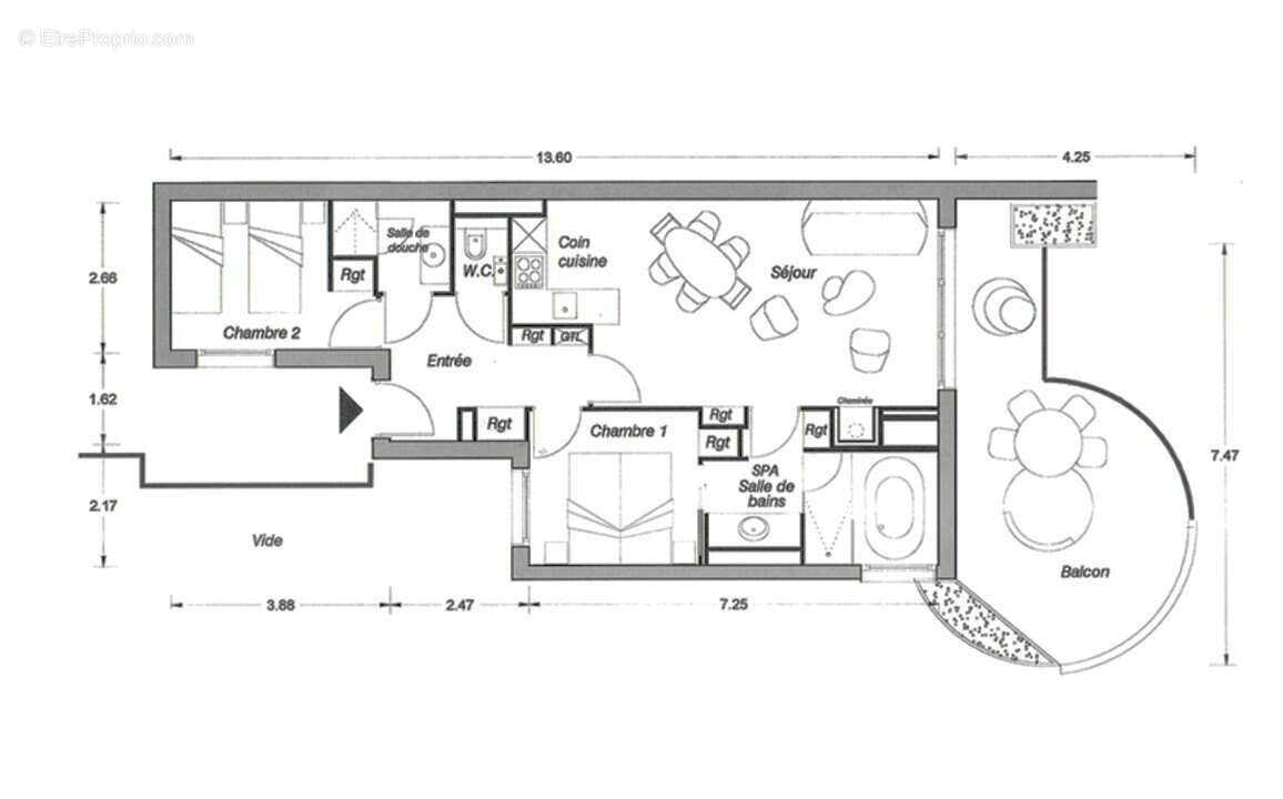 Appartement à BAILLY-ROMAINVILLIERS