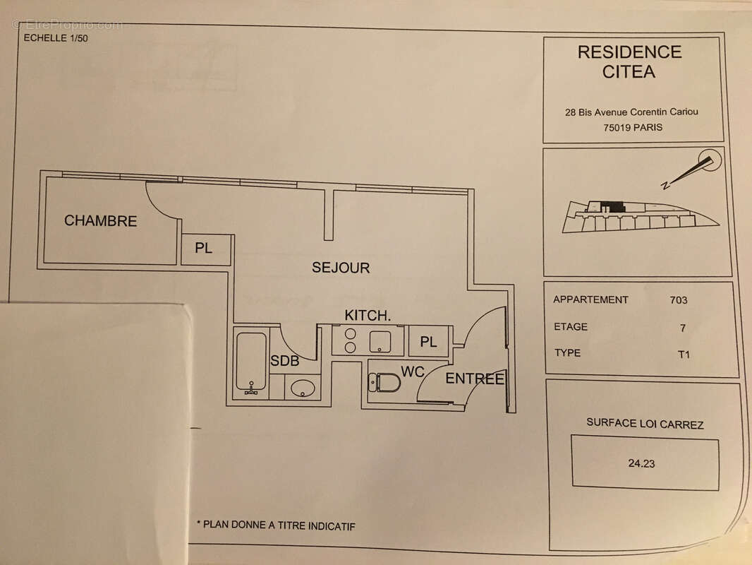 Appartement à PARIS-19E