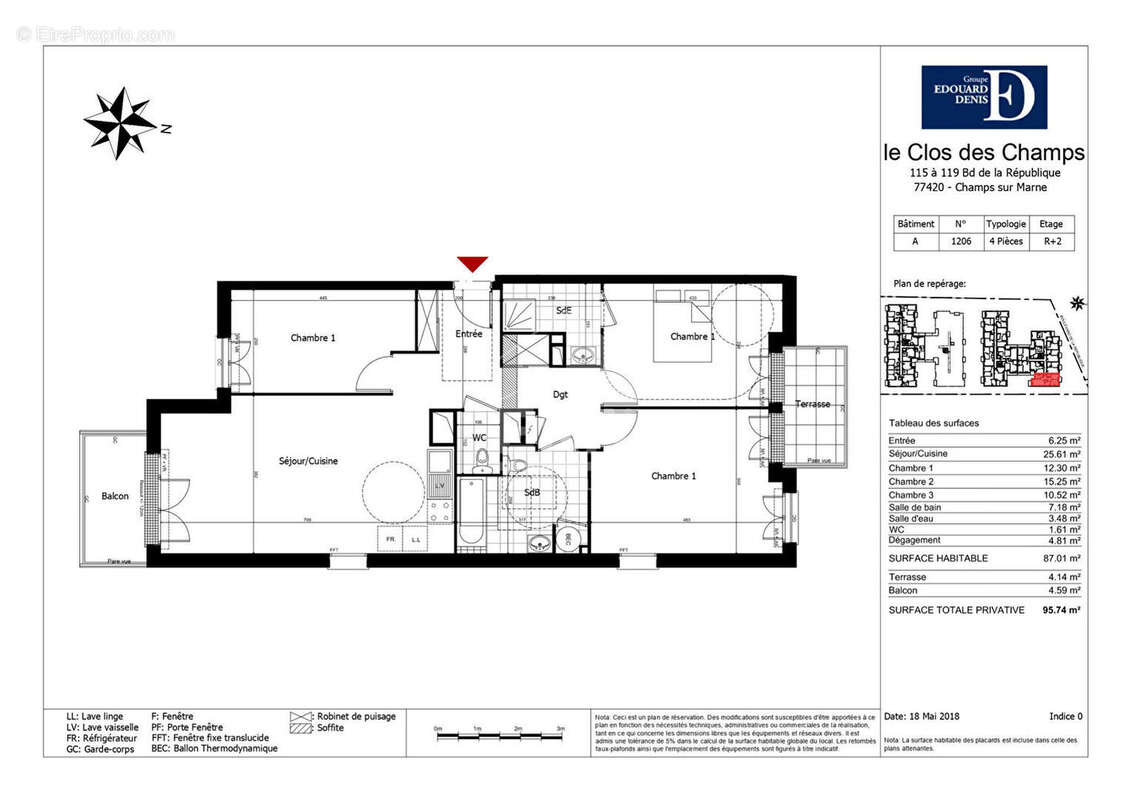 Appartement à CHAMPS-SUR-MARNE