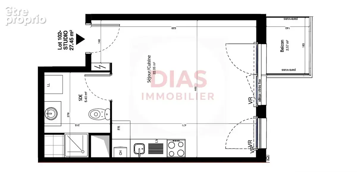 Appartement 1 pièce 28 m² à vendre à Pontault-Combault (77340) - photo 5