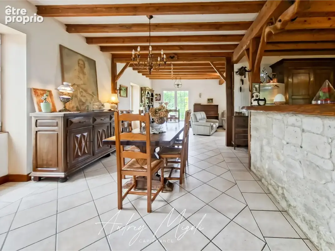 Propriété en pierre avec maison, gîte, 245m², 7 chambres, piscine, 300m² de dépendances, parc de 2,5 hectares - photo 3