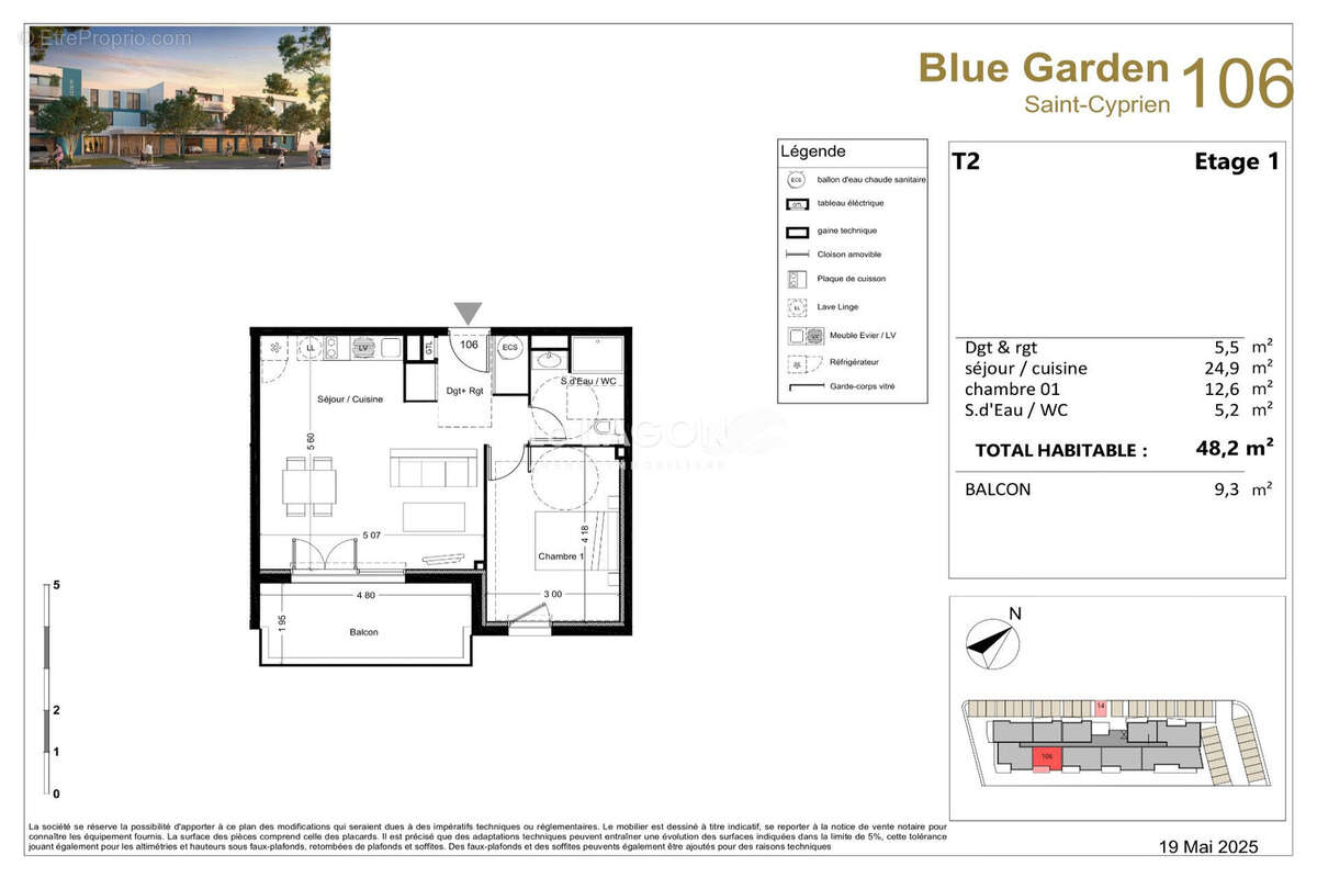 Appartement à SAINT-CYPRIEN