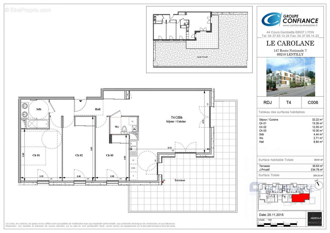 Appartement à LENTILLY