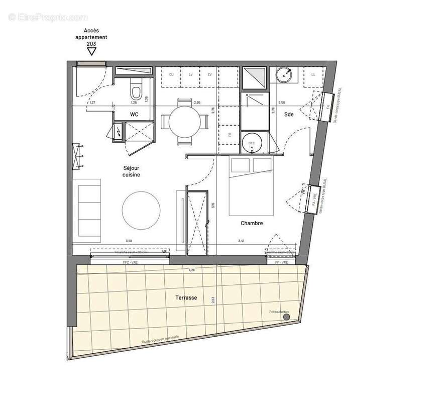 Photo 5 - Appartement à CLARENSAC