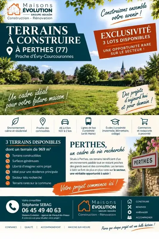 Photo Terrain à Perthes au prix de 180 000€