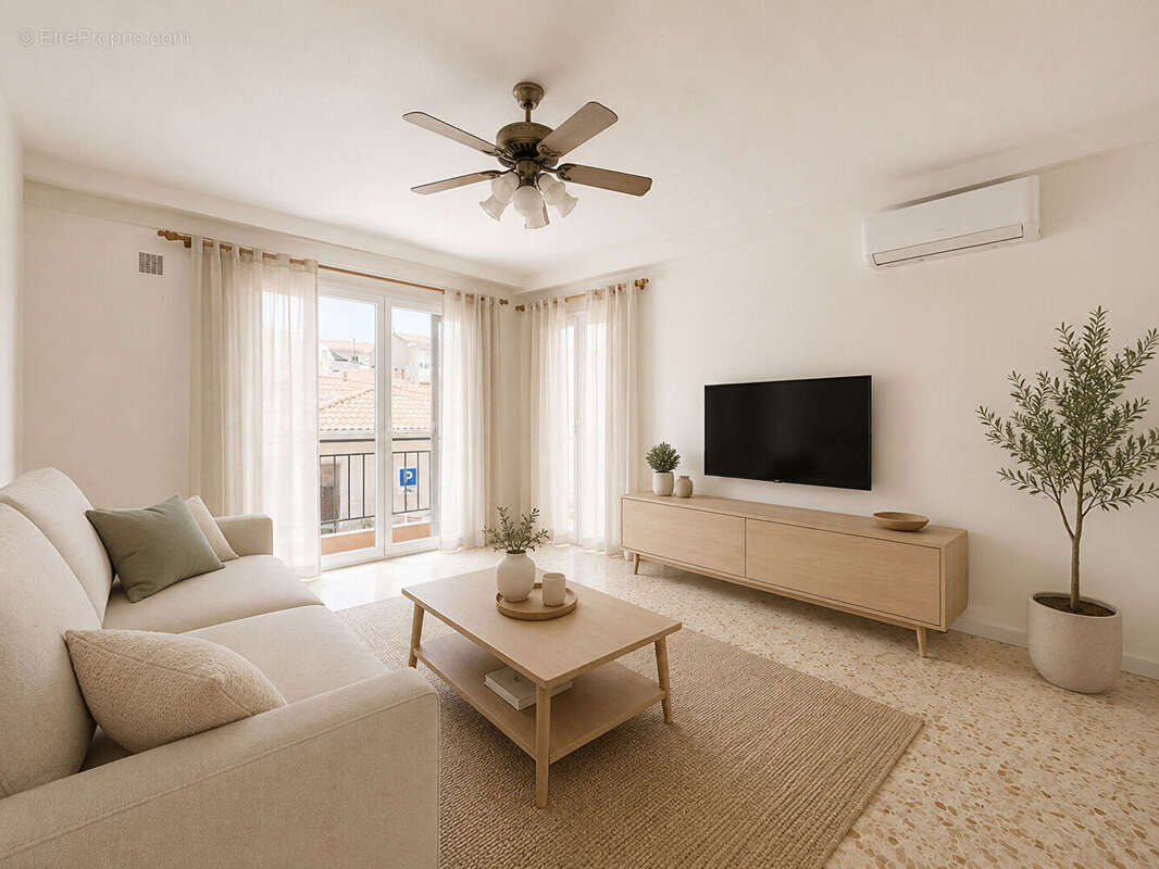 Vallauris - 3p - 60m² - centre ville - cave- travaux - photo 2