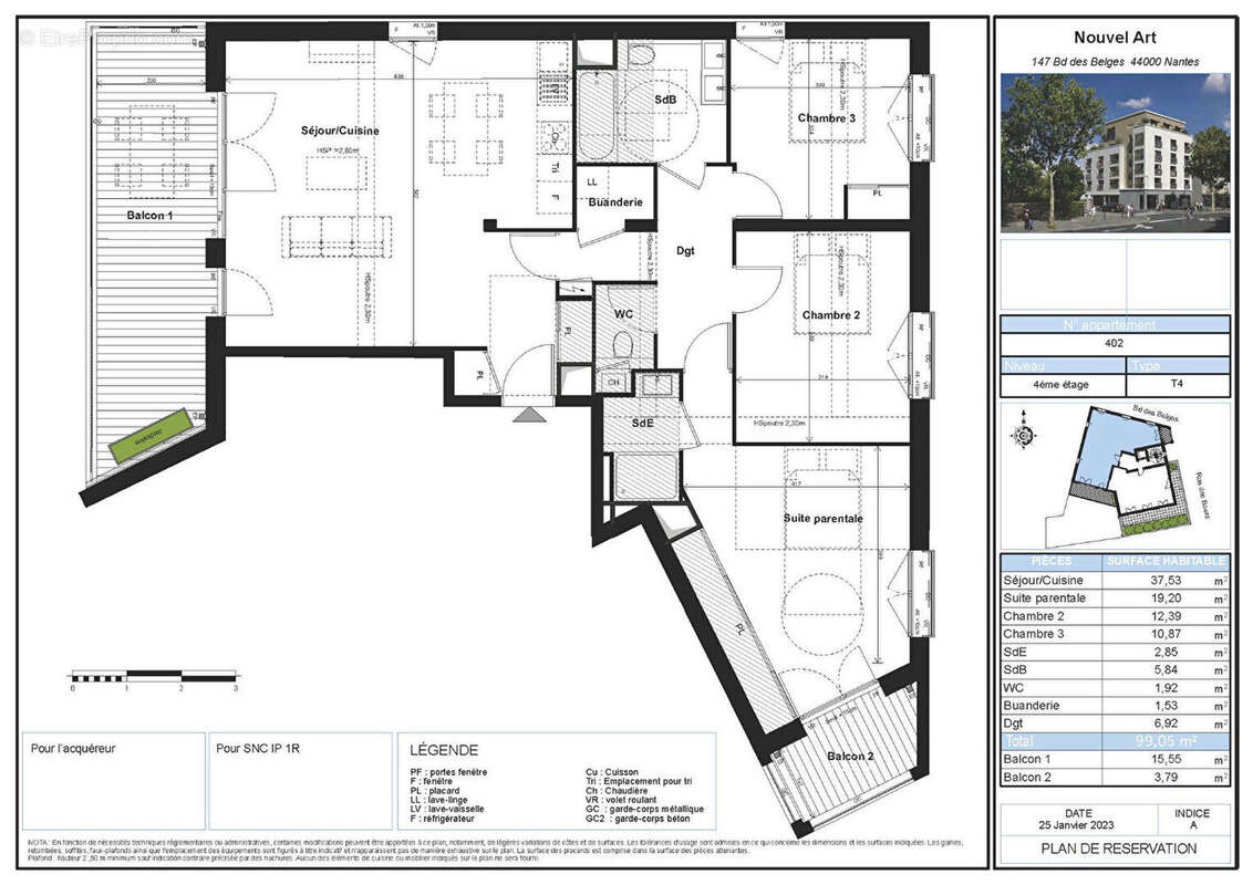 Appartement à NANTES