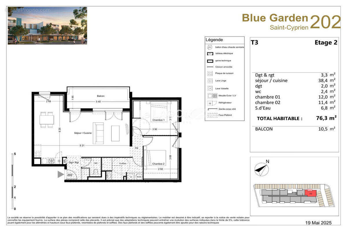 Appartement à SAINT-CYPRIEN